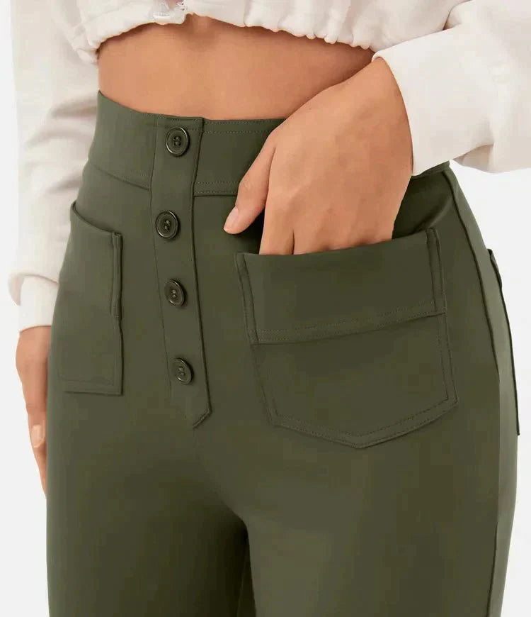 Stylish High-Waisted Wide-Leg Pants