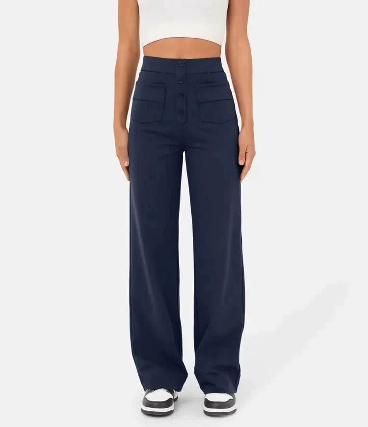 Stylish High-Waisted Wide-Leg Pants