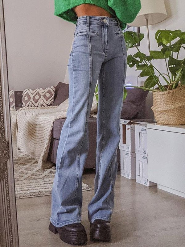 Mirjam - Flared Jeans met rode ster
