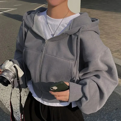 Zachte Oversized Cropped Vest voor Dames