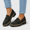 Dames Stoere Loafers Met Grove Profielzool En Blokhak – Zwart