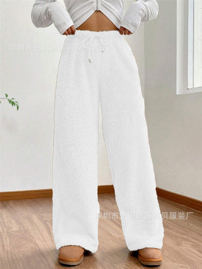 Warme Winter Dames Teddy Fleece Joggingbroek Met Trekkoord