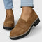 Dames Stoere Loafers Met Grove Profielzool En Blokhak – Bruin