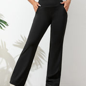 High Waist Women's Sports Leggings with Flared Legs