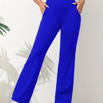 High waist dames sportlegging met uitlopende pijpen