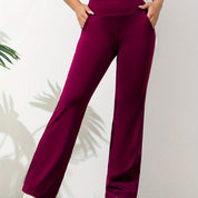 High Waist Women's Sports Leggings with Flared Legs
