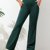 High Waist Women's Sports Leggings with Flared Legs
