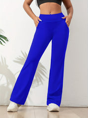High Waist Women's Sports Leggings with Flared Legs