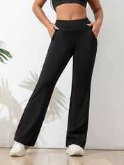High Waist Women's Sports Leggings with Flared Legs