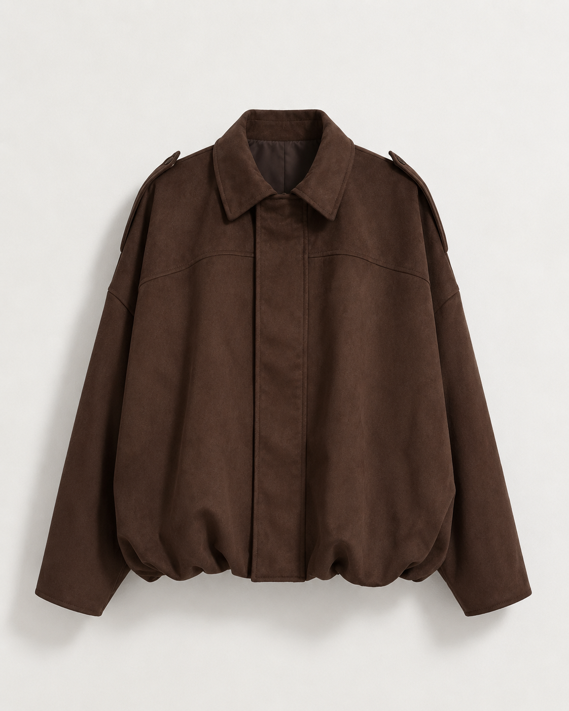 Dames Leren Jas Suede Oversized Warm
