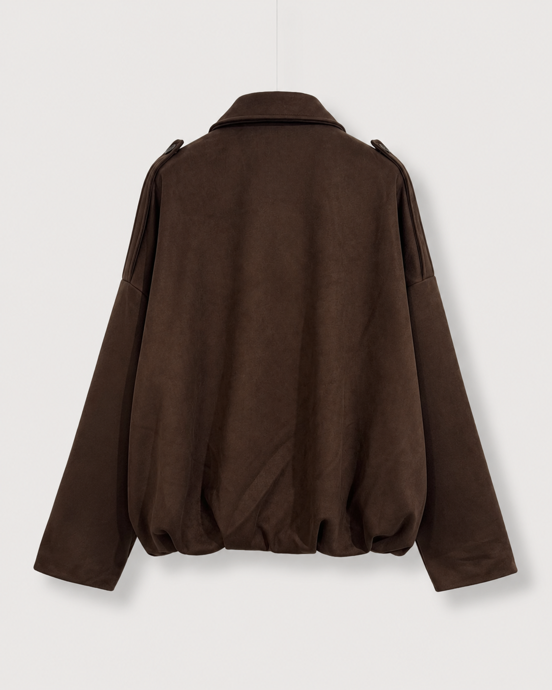 Dames Leren Jas Suede Oversized Warm