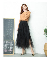 Romantic Maxi Skirt with Layered Tulle and Flowy Fit