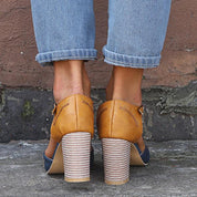 Vintage Stijl Pumps Met Bandje En Comfortabele Hak Voor Dames