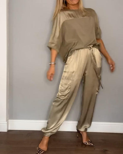 Belle - Satijnen dames co-ord set