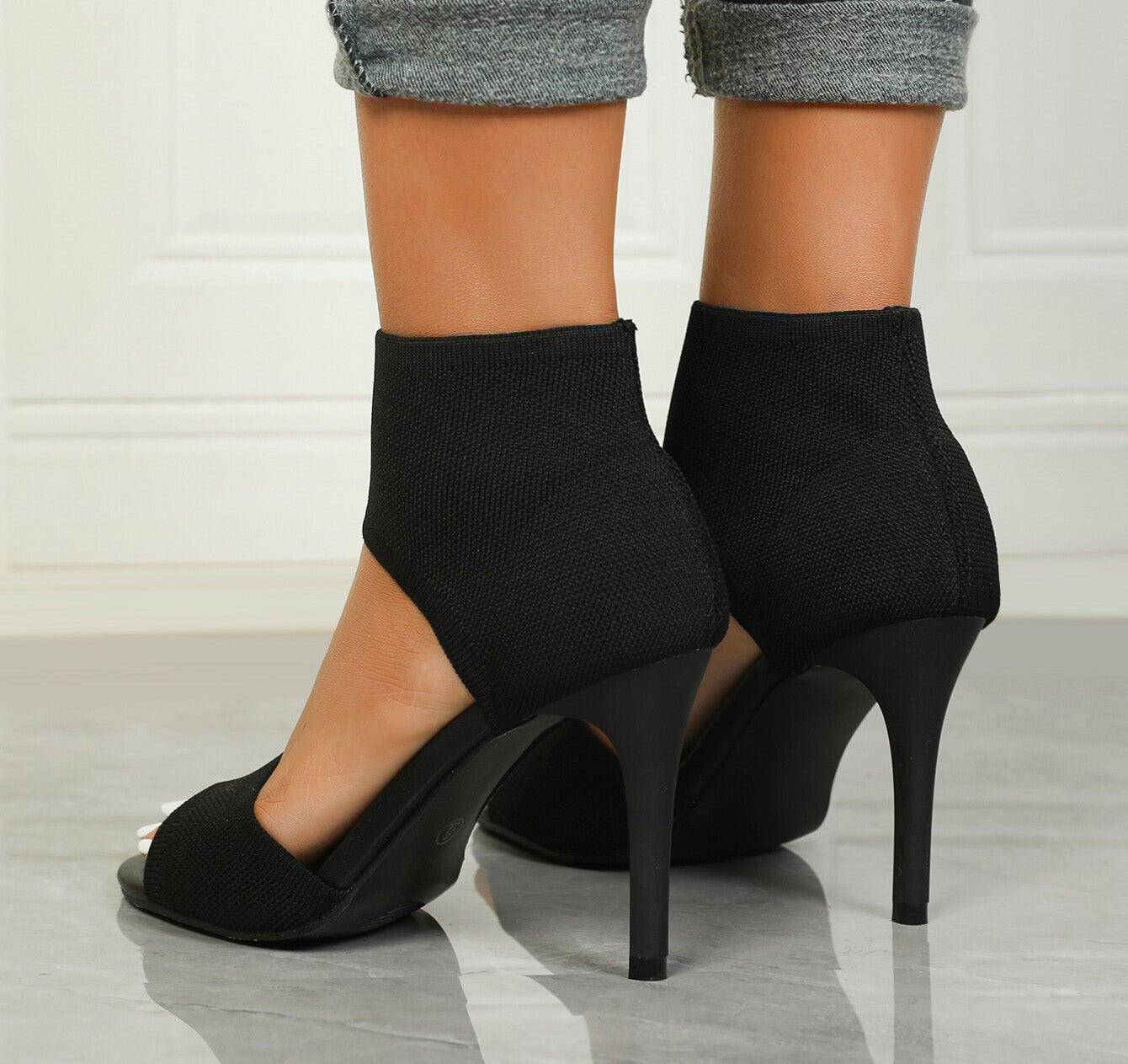 Airy Slip-Ons with Cut-Out Design and Block Heel