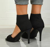 Airy Slip-Ons with Cut-Out Design and Block Heel