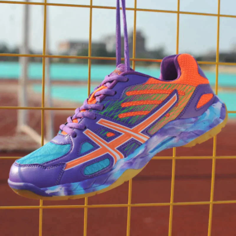 Women's Indoor Sports Shoes with Lace-Up Closure and Grip Sole