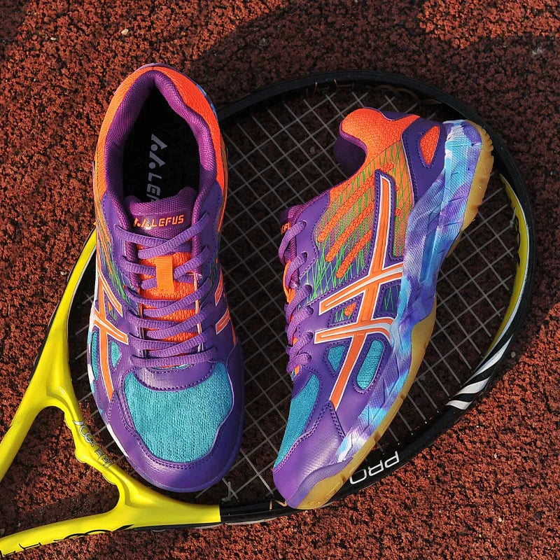 Women's Indoor Sports Shoes with Lace-Up Closure and Grip Sole
