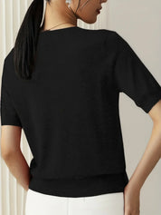 Gebreide Top Met Korte Mouwen Voor Dames