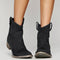 Lucy | Women's Suede Western Boots with Low Heel