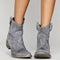 Lucy | Women's Suede Western Boots with Low Heel