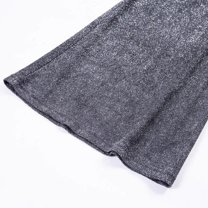 Elegante glitter feest pantalon dames flared pijpen