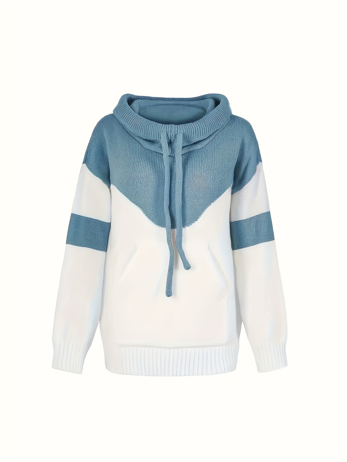 Marguerite color-block pullover, fabric texture close-up detail