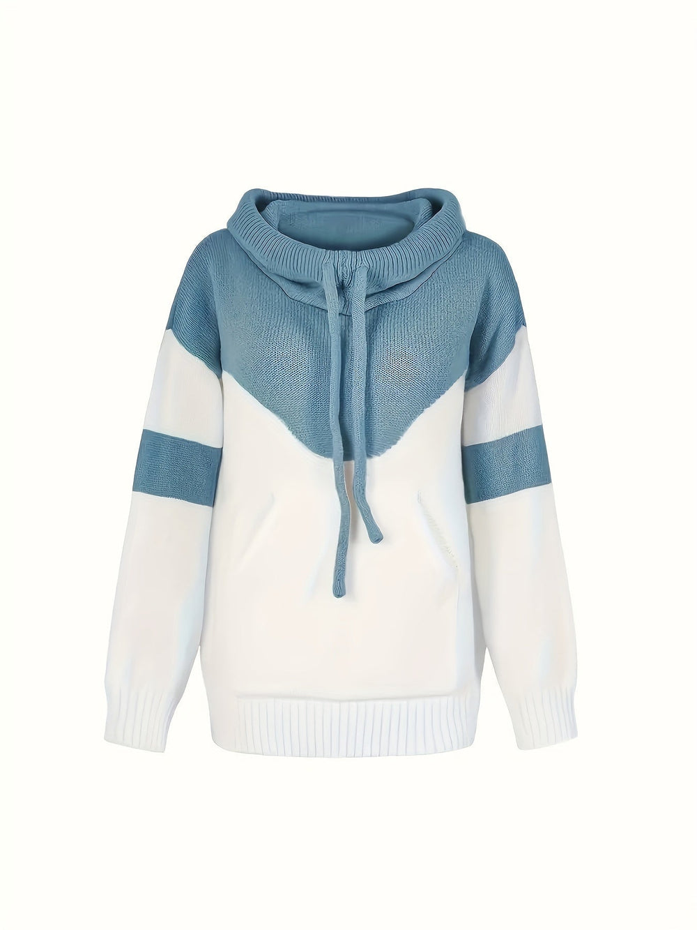 Marguerite color-block pullover, fabric texture close-up detail