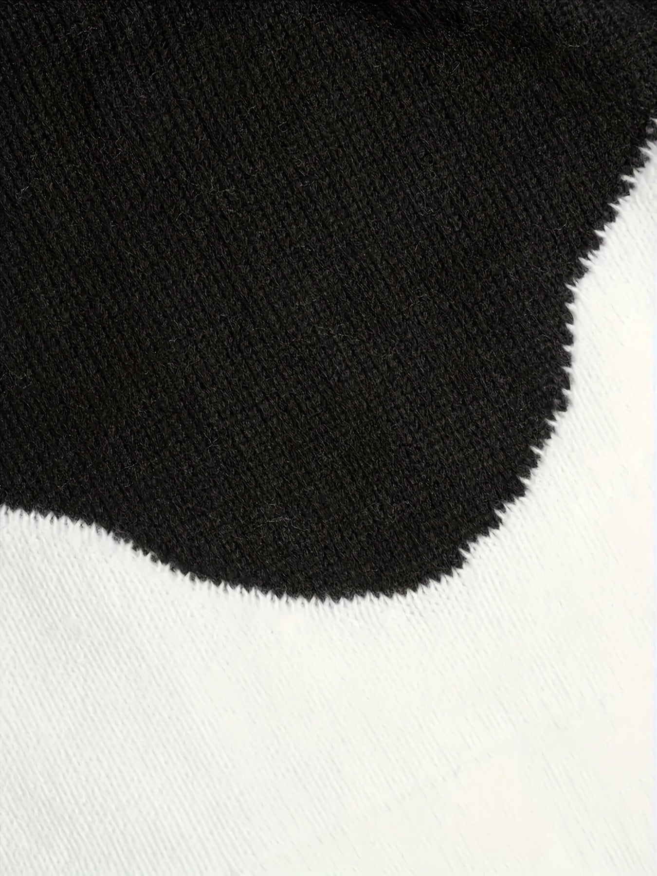 Marguerite color-block pullover, fabric texture close-up detail