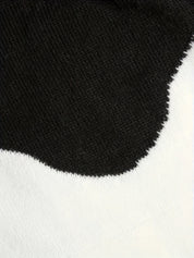 Marguerite color-block pullover, fabric texture close-up detail