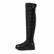 Dames Warme Overknee Snowboots met Bontvoering en Rits