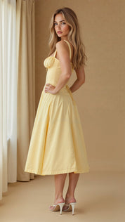 Jessy - Korset midi jurk met zijsplit