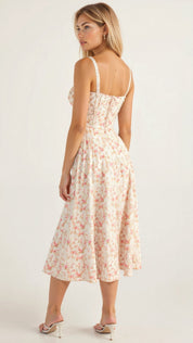 Jessy - Korset midi jurk met zijsplit