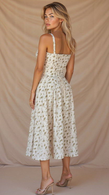 Jessy - Korset midi jurk met zijsplit