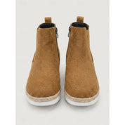 Dames Trendy Platform Enkellaarzen met Sleehak en Rits