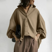 Oversized Women's Blouse with Long Sleeves