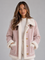 Dames Stoere Pilotenjas met Suède Look en Knoopsluiting