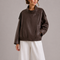 NOEMIE - HIGH COLLAR FAUX LEATHER BOMBER JACKET 1