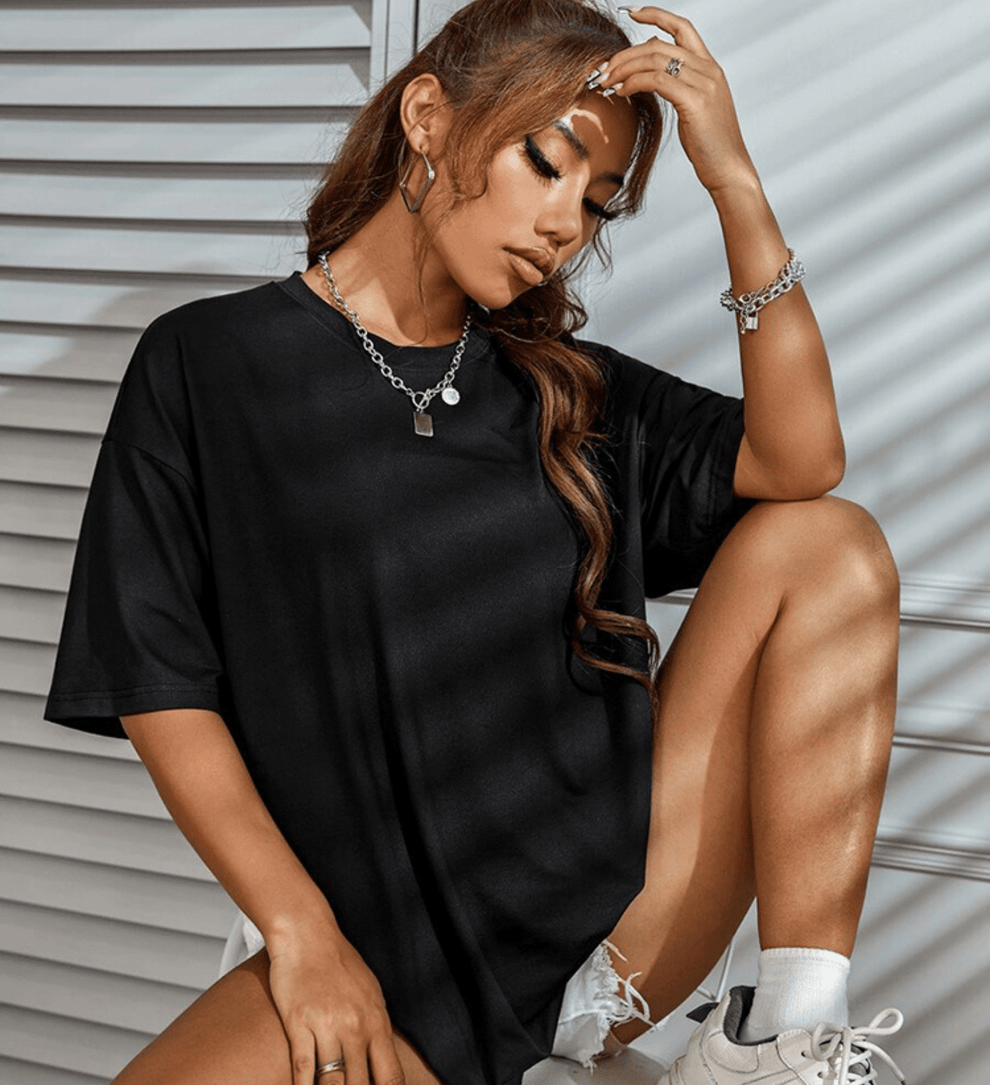 Stijlvolle Oversized Dames T Shirt met Artistieke Print