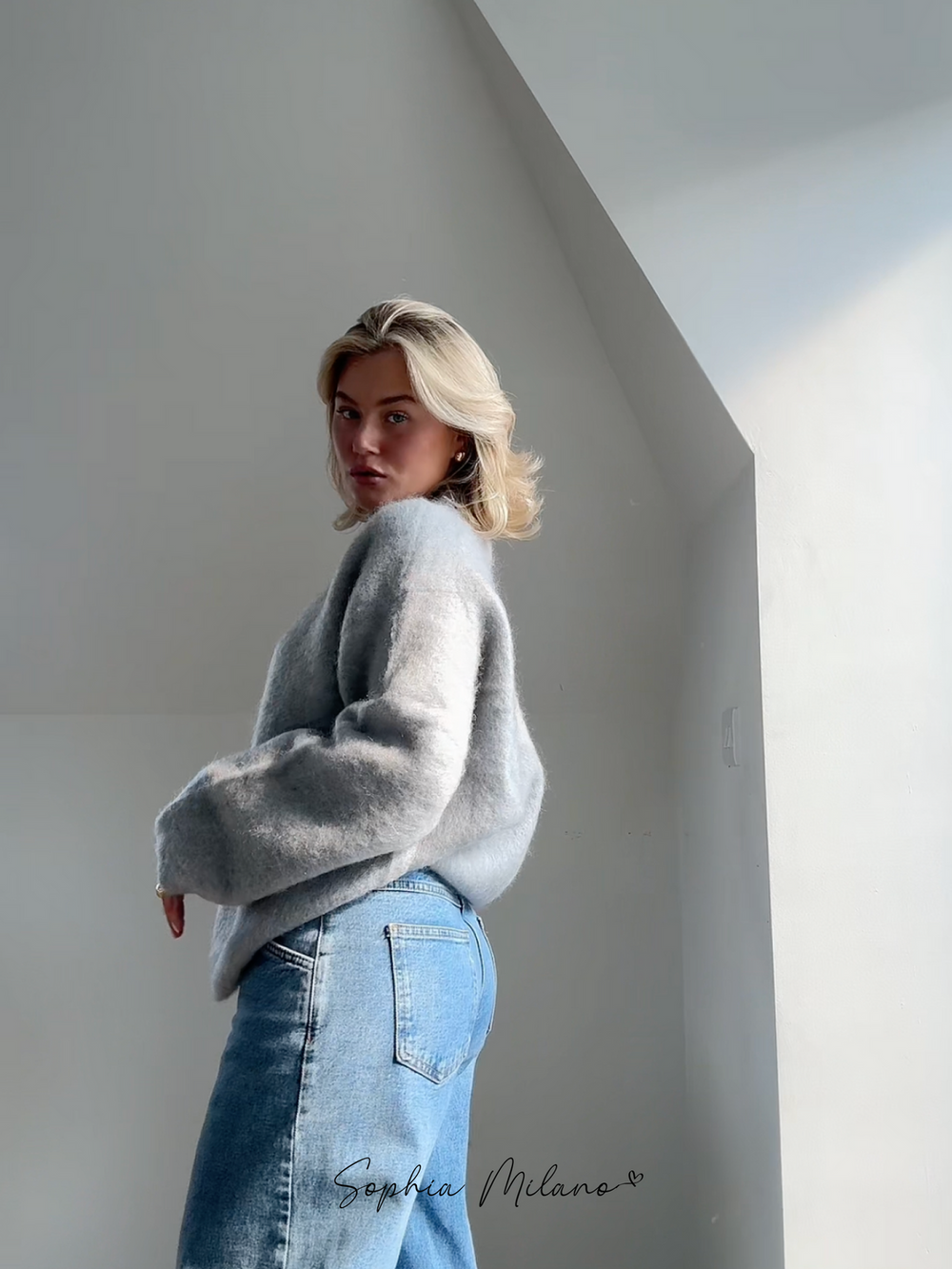 Pull d'hiver doux et chaud pour femmes avec col rond et coupe décontractée