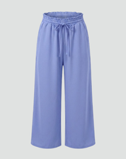 Pantalon Palazzo Taille Haute Élastique pour Femme