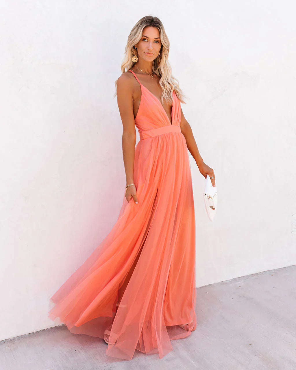 Maylin - Elegante jurk met open rug en v-hals