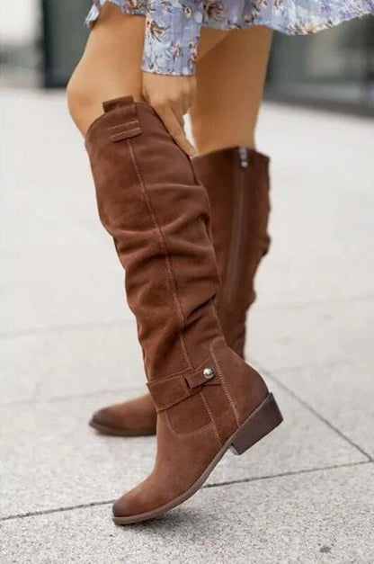 overknee laarzen dames | Suede look