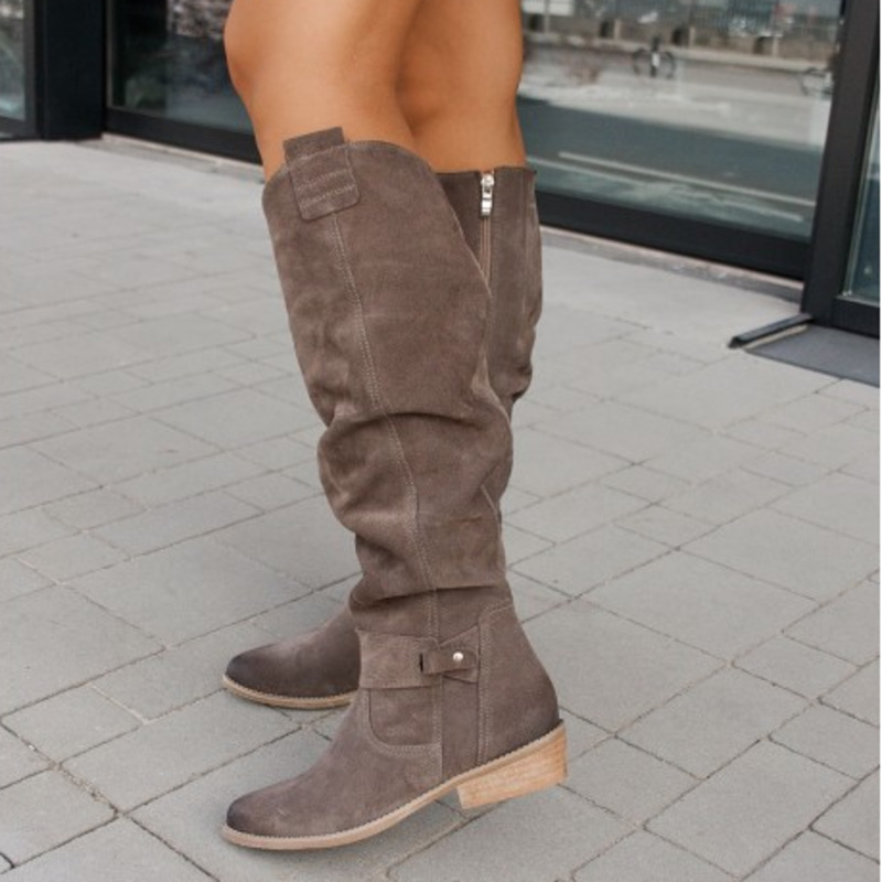 overknee laarzen dames | Suede look