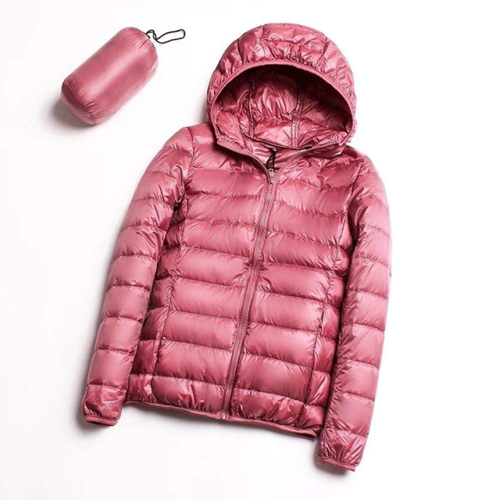 Doudoune légère et pliable pour femmes avec capuche et pochette de rangement