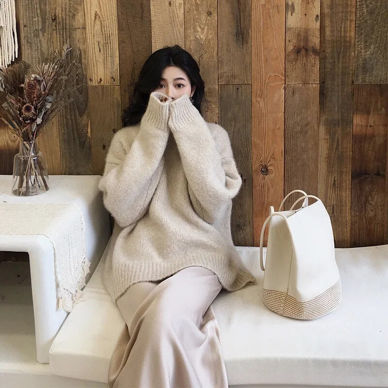 Knitted Oversized Sweater Warm and Soft for Women