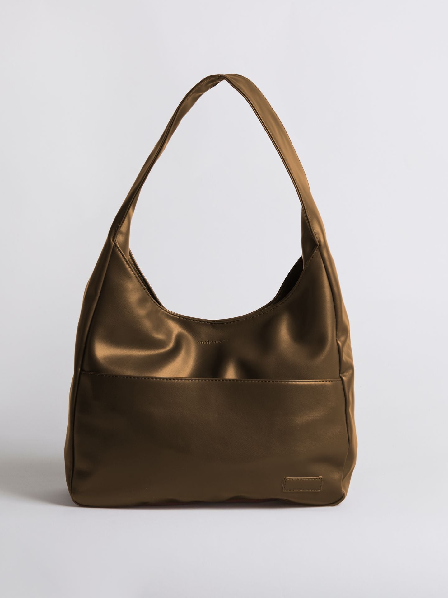 Minimalistisch vegan leer hobo schoudertas