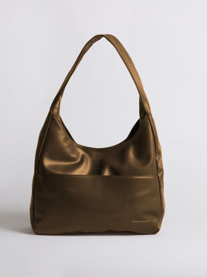 Minimalistisch vegan leer hobo schoudertas