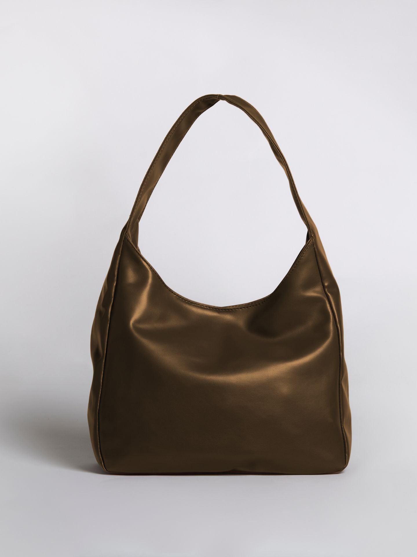 Minimalistisch vegan leer hobo schoudertas