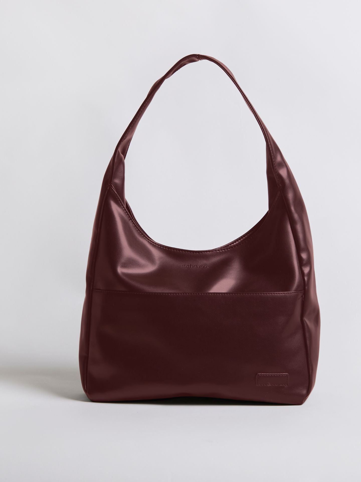 Minimalistisch vegan leer hobo schoudertas